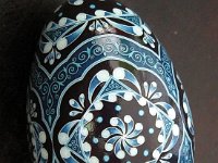 Blue Circles Ukrainian Easter Egg Pysanky By So Jeo : pysanky pysanka ukrainian easter egg batik art geometric flowers geometry precision art batik