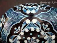 Blue Circles Ukrainian Easter Egg Pysanky By So Jeo : pysanky pysanka ukrainian easter egg batik art geometric flowers geometry precision art batik